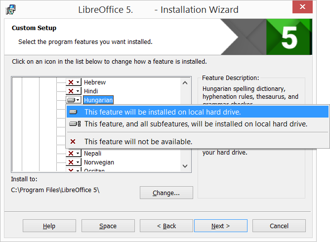 which version of libreoffice for windows 10